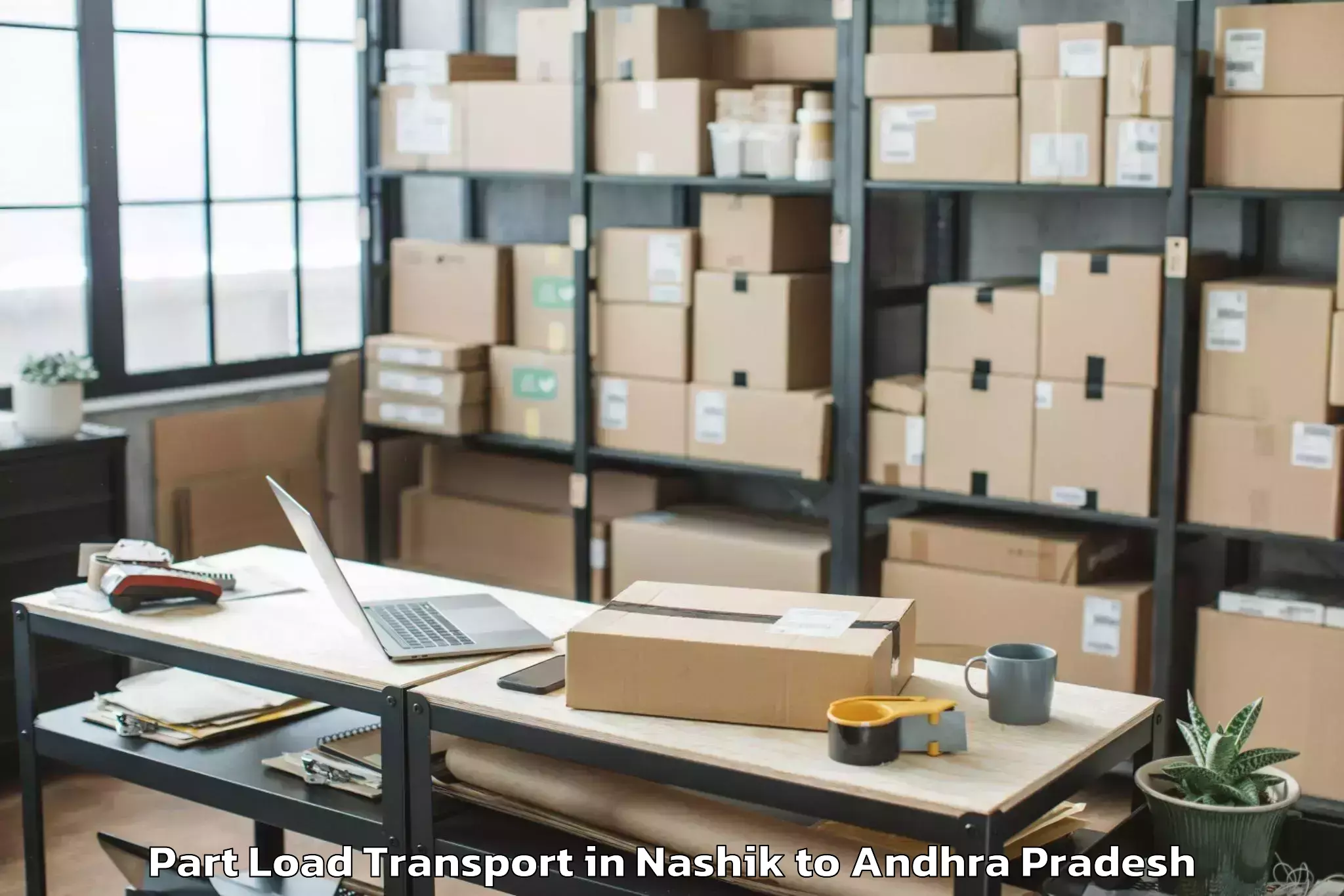 Book Nashik to Santhabommali Part Load Transport Online